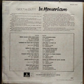 Geeta Dutt  - In Memoriam (Vinyl)